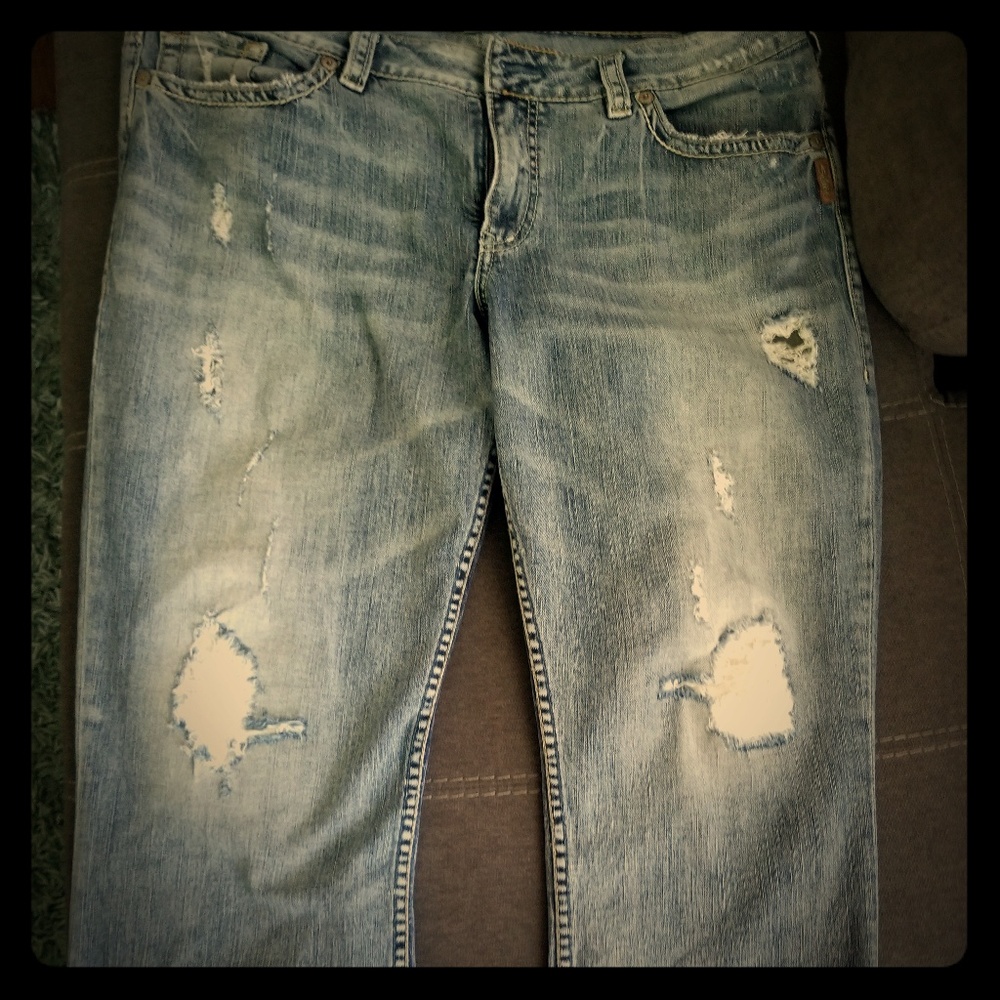 Silver Santorini crop jeans